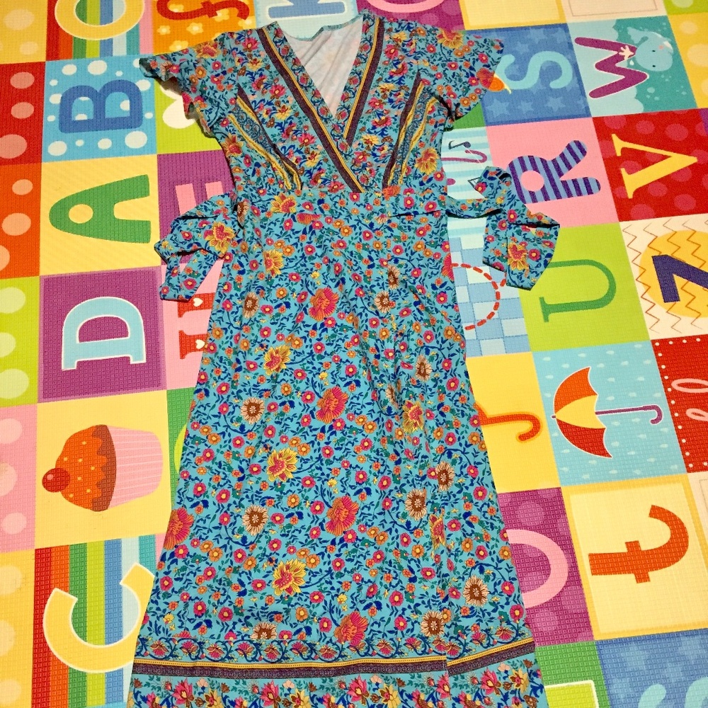 Floral Maxi Wrap Dress